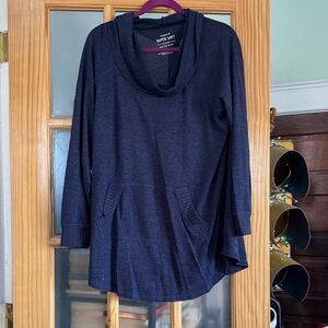 Torrid Navy Cowl Neck Sweater